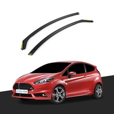 Ford Fiesta MK7 2008-2017 3 Door Hatchback Wind Deflectors 2pc Tinted