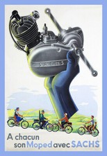 French  Sachs moped auto poster  print