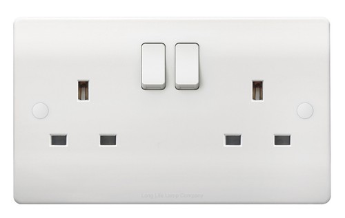 13a double switch plug socket - switch,