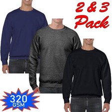 Mens Jumper Plain Sweatshirt