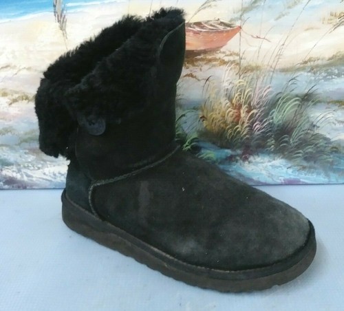 Ugg womens black suede - suede, 7