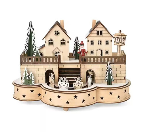 Large rotating wooden musical - rotating,