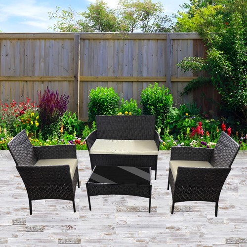 Rattan garden furniture set - set, 4