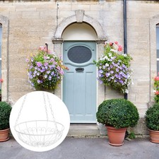  Hanging Flower Pots Outdoor Wire Basket Garden Bucket Decoration