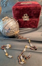 Vintage Silver Metal Hinged