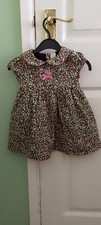 by Strawberry Faire Black With dainty Flowers Short Sleeve Dress Age 9-12mnth