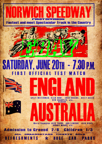Norwich speedway test match - speedway,