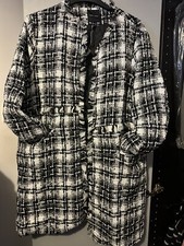 New Look Black & White Boucle Jacket Size 14 Eur 42 *New with Tags*