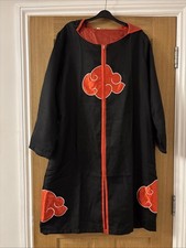Anime Naruto Akatsuki Cloak Robe – Medium Excellent Condition Cosplay Costume