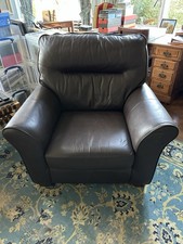G Plan Leather Armchair Dark
