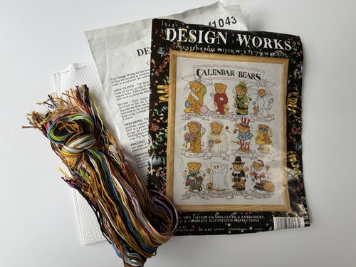 Calendar bears cross - calendar, stitch