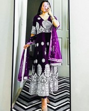 Salwar Kameez Purple White