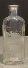Vintage Medicine Pharmacy Bottle Embossed VENO'S LIGHTNING COUGH CURE Prop Vtg