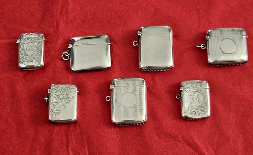 Solid silver vesta cases - 7,