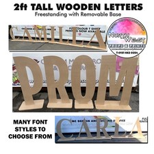2ft Freestanding XL Large Big Wooden Giant MDF Letters Name Sign Party Event