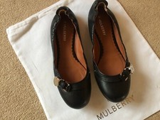 Mulberry - Bayswater Ballerina Leather Shoes - Black - Size 41 - Worn, good cond