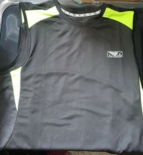 NEW Bad Boy MMA UFC Kick Boxing S/less T Shirt Top Vest Training workout Gym 