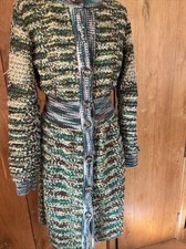 MISSONI Crochet Vintage Size 8 Fit Flare Cardigan Dress Very Flattering