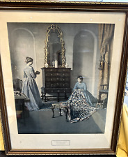 Leonard C. Taylor "THE PATCHWORK QUILT" vintage framed print - size 75cm x 60cm