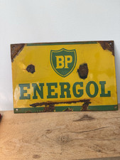 BP Energol Porcelain Enamel  Sign -Garage-petroleum Man Cave Motoring Car Garage