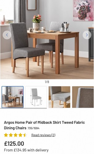 Argos pair midback skirt - pair, of
