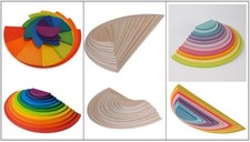 Set wooden semi circles - 11,