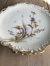 Antique/Vintage J. G  Limoges Hand Painted Floral Plate. Decorative gold/flowers
