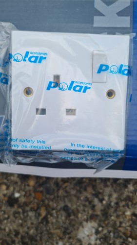 Wall socket white single way - white, 1