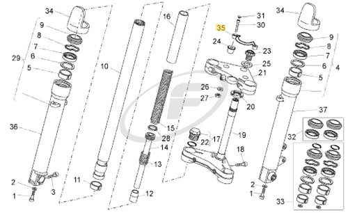 Genuine moto guzzi front - guzzi, fork