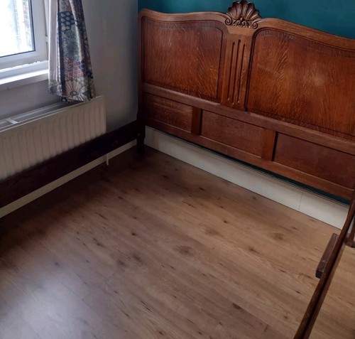 Wooden double bed - double, french