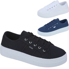 Womens canvas lace - canvas, flat