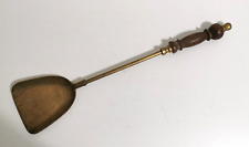 Vintage Brass Fire Shovel With Wooden Handle Companion Set Replacement