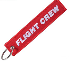 Red FLIGHT CREW Tag Bag Tag Airline Pilot Flightdeck Biz Jet PIC Jet2 Virgin