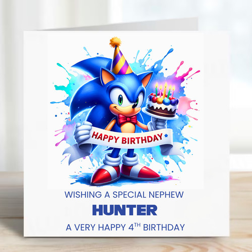 Personalised sonic hedgehog - personalised,