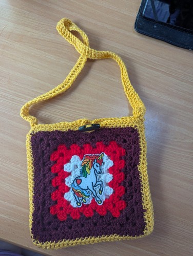 Crochet tote bag - crochet, rainbow
