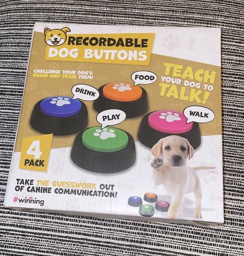 Recordable dog buttons - buttons, 4x