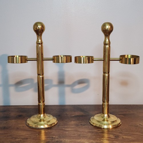 Vintage brass double arm - brass, double‑arm
