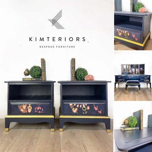 Navy blue and gold - and, stag
