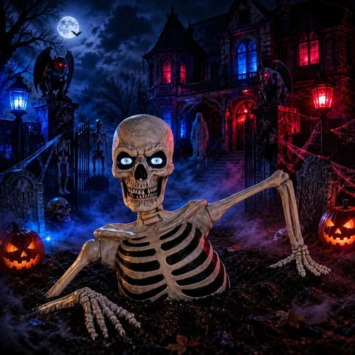 Giant ground breaking skeleton - breaking,