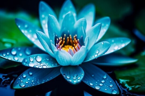 Blue lotus water - lotus, lily