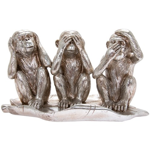 Three wise monkeys silver - 3,