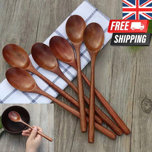 Wooden spoons bamboo - 6x,