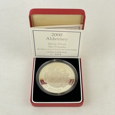 2000 Alderney Silver Proof Ten