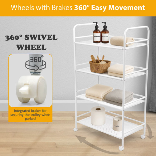 White tier rolling - 4-tier,