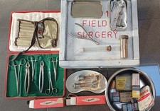 Vintage no1 Field Surgery Medical box kit Large Job lot equipment ww vg