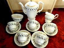 * PARAGON "OLYMPUS" FOLIAGE DESIGN 13 pc COFFEE SET FOR 5 PERSONS - FREE UK POST