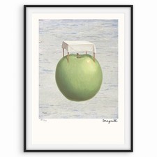 Rene Magritte Signed - Fine Realities- large Green Apple/Surrealism-Certificate.