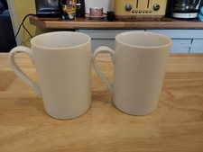 Sainsburys 2 White Coffee Mugs