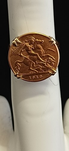 1910 sovereign ring with - 1/2,