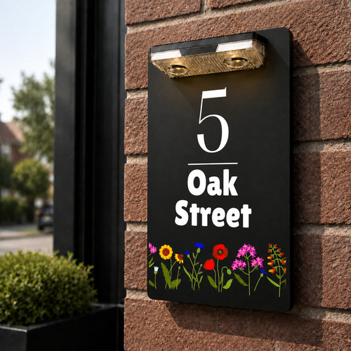 Personalised door number sign - door,